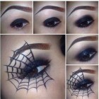 Spinnenweb oog make-up stap voor stap