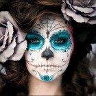 Sugar skull make-up tutorial blue