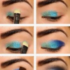 Blauwe make – up tutorial voor bruine ogen