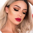 Rode lippenstift make-up look tutorial