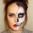 Gemakkelijk half gezicht skelet make-up tutorial