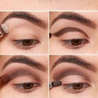 Oogmake-up voor bruine ogen en bruin haar tutorial