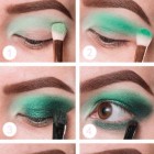 Groene en blauwe make-up tutorial