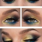 Zwarte en gouden oog make-up tutorial
