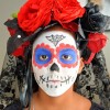 Rode en zwarte suiker schedel make-up tutorial