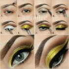 Groene en gele make-up tutorial