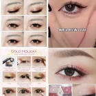 Aziatische oogschaduw make-up tutorial