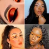 Zwarte en oranje make-up tutorial