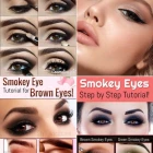 Zwarte smokey eye make-up tutorial voor bruine ogen