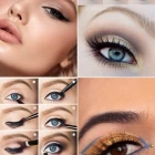 Blauwe en bruine make-up tutorial