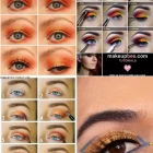 Blauwe en oranje make-up tutorial