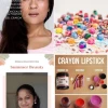 Make-up tutorial met behulp van kleurpotloden