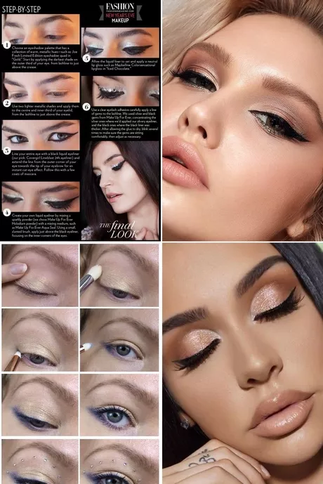 New years eve make-up tutorial bruine ogen