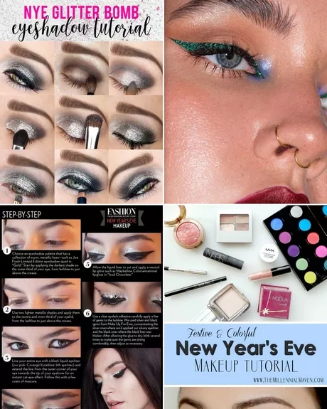 Nieuwjaar sparkly make-up tutorial