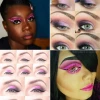 Roze en zwarte make-up tutorial