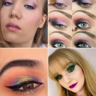 Paarse en groene make-up tutorial