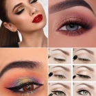 Rode en gouden make-up tutorial