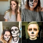 Skelet make-up tutorial volledig gezicht