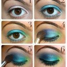 Blauw groene make-up tutorial