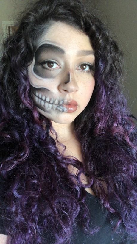 Gemakkelijk half schedel make-up tutorial