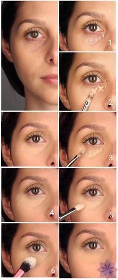Oog make-up tutorial voor donkere kringen