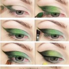 Gouden en groene oog make-up tutorial