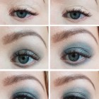 Zilver en blauw oog make-up tutorial