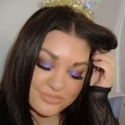 Paarse new years eve make-up tutorial