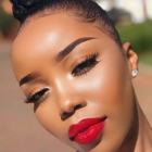Rode lippen make-up tutorial zwarte vrouwen
