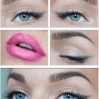 Gerookte uit ogen lippen make-up tutorial